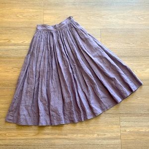 Gorgeous Not Perfect Linen Purple “1950s City” Skirt Sz S
